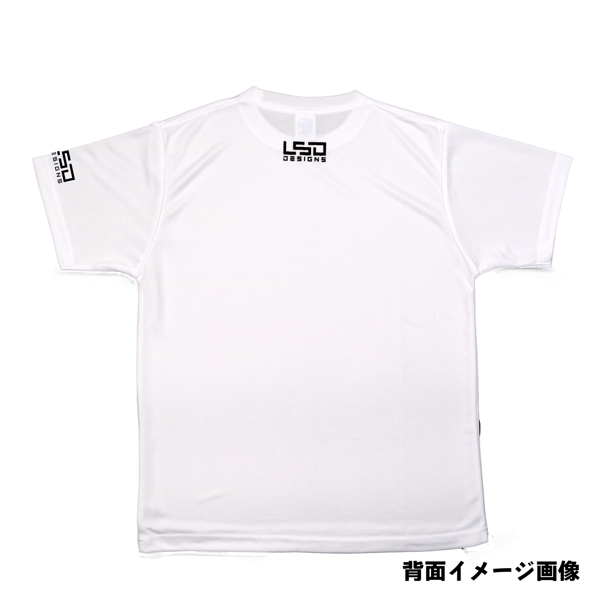 ホワイト Tシャツ フロント・バックロゴサイズL 170〜175とら バックプリントロゴ小 4.7oz速乾ドライ Tシャツ