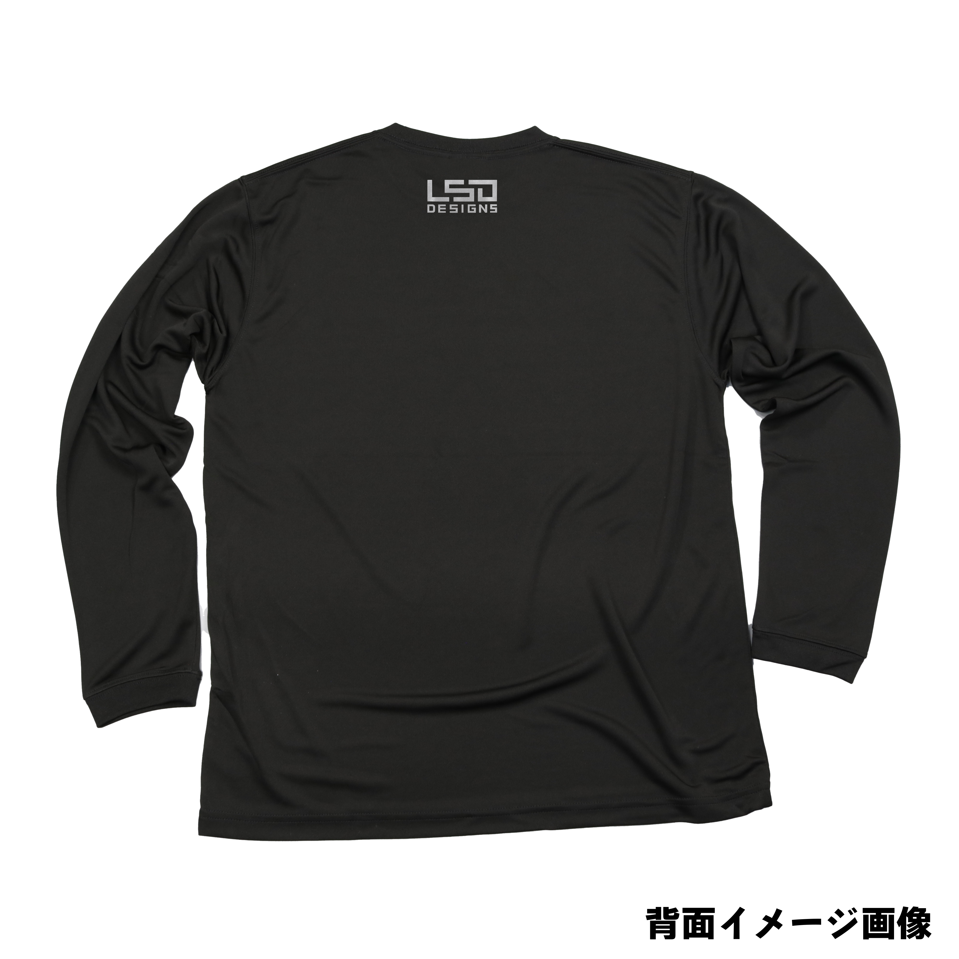 バックプリントロゴ小 4.7oz速乾ドライ ロングスリーブTシャツ