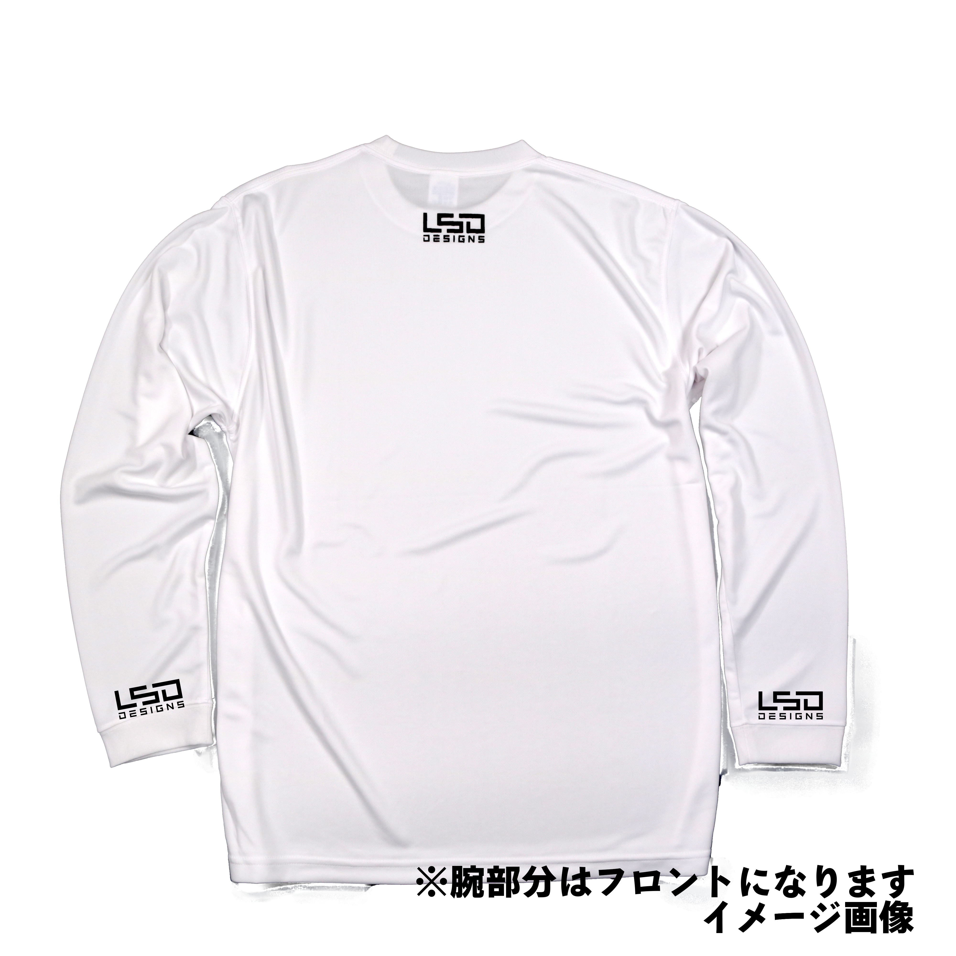 バックプリントロゴ小 4.7oz速乾ドライ ロングスリーブTシャツ